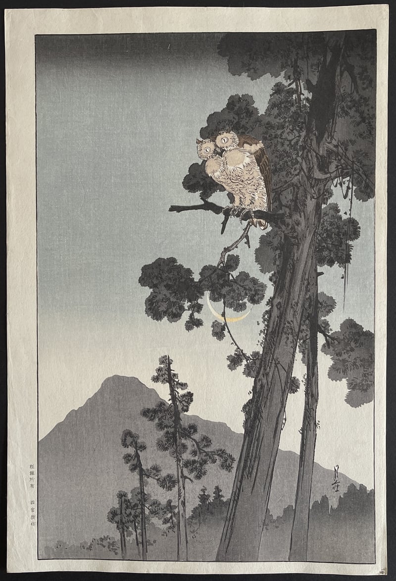 Owl in the Evening by Gesso Yoshimoto