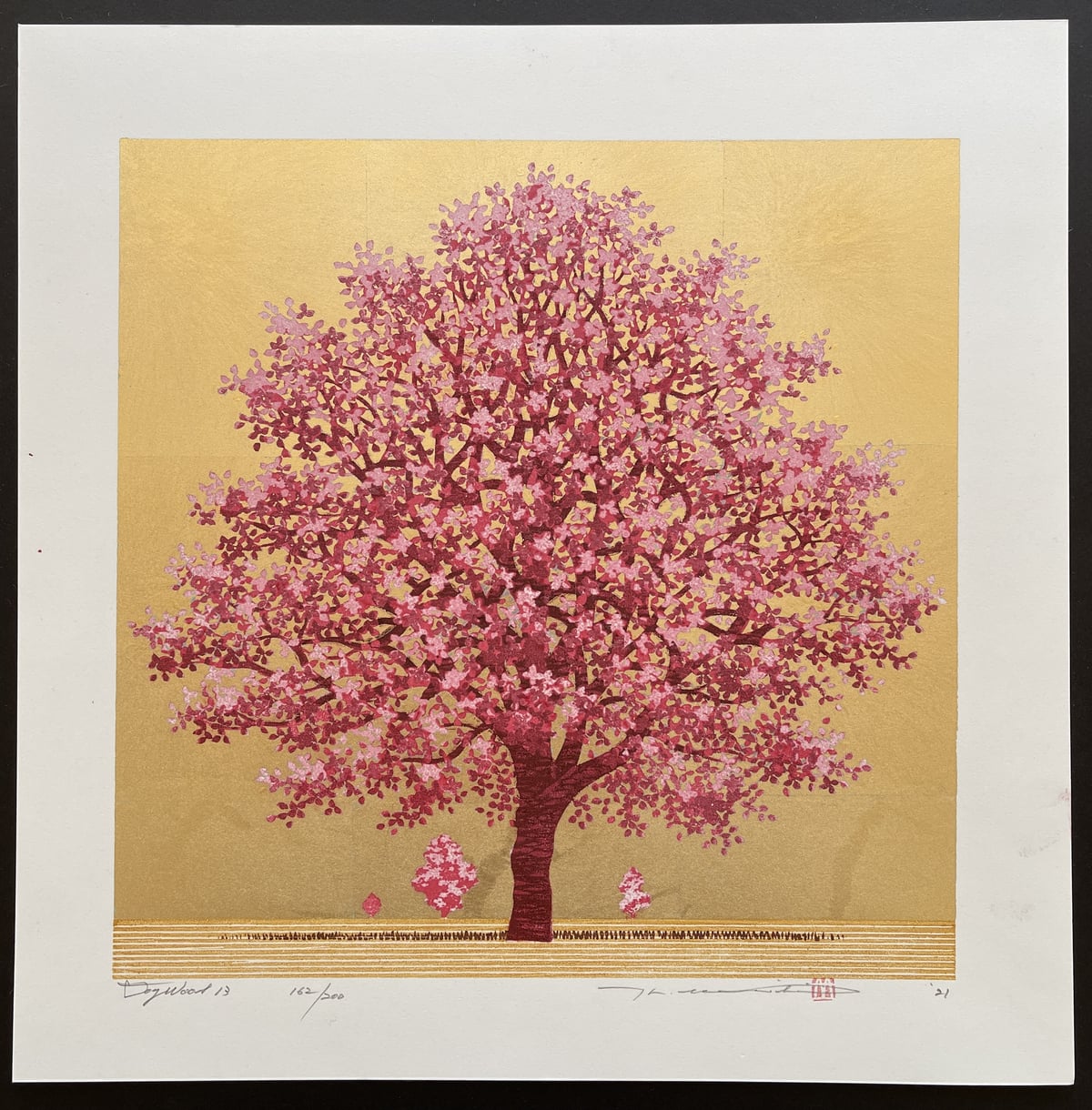 Dogwood 13 by Hajime Namiki — Japanese Woodblock Print