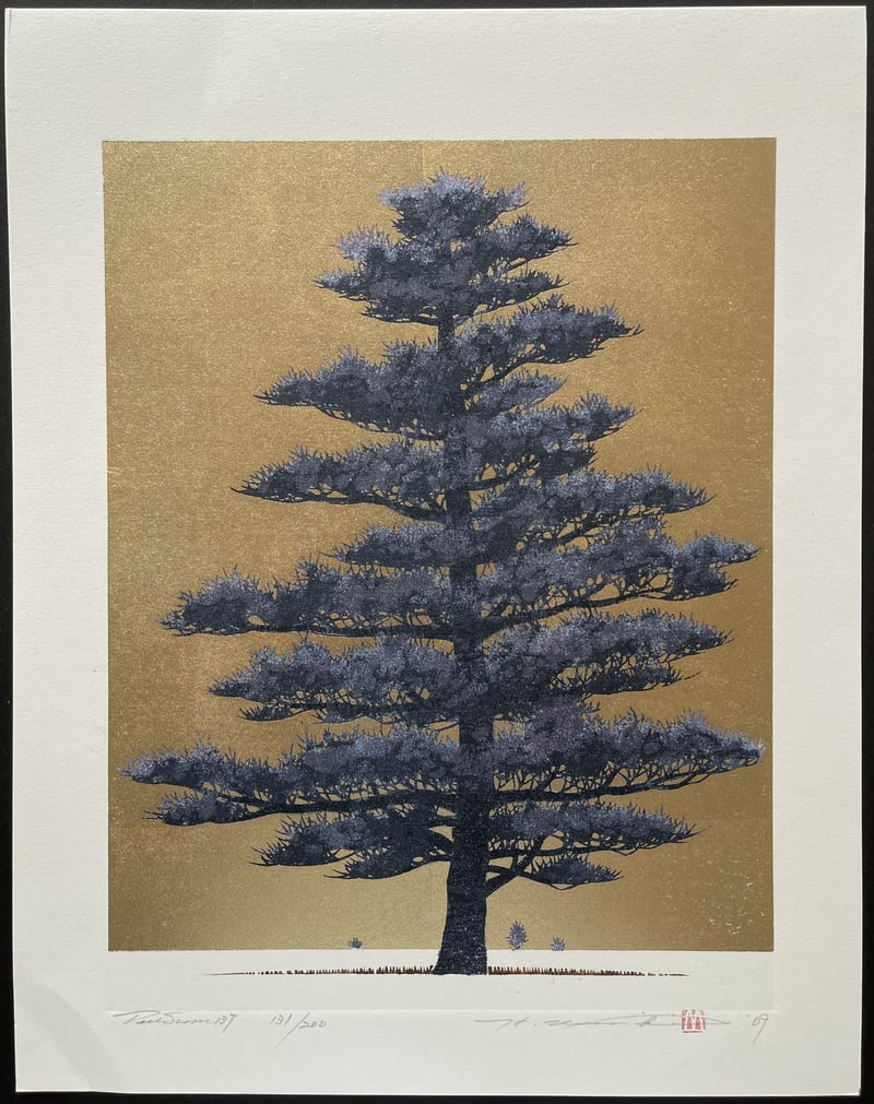 Tree scene 137 (black version) by Hajime Namiki