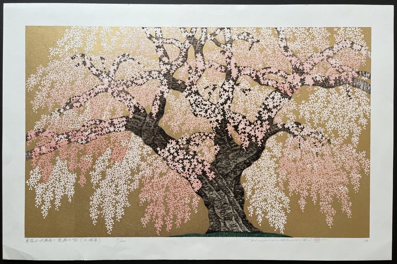 Weeping Cherry of Kuonji in Minobu Mountain by Hajime Namiki