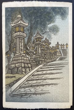 A Row of Stone Lanterns at Kasuga Shrine