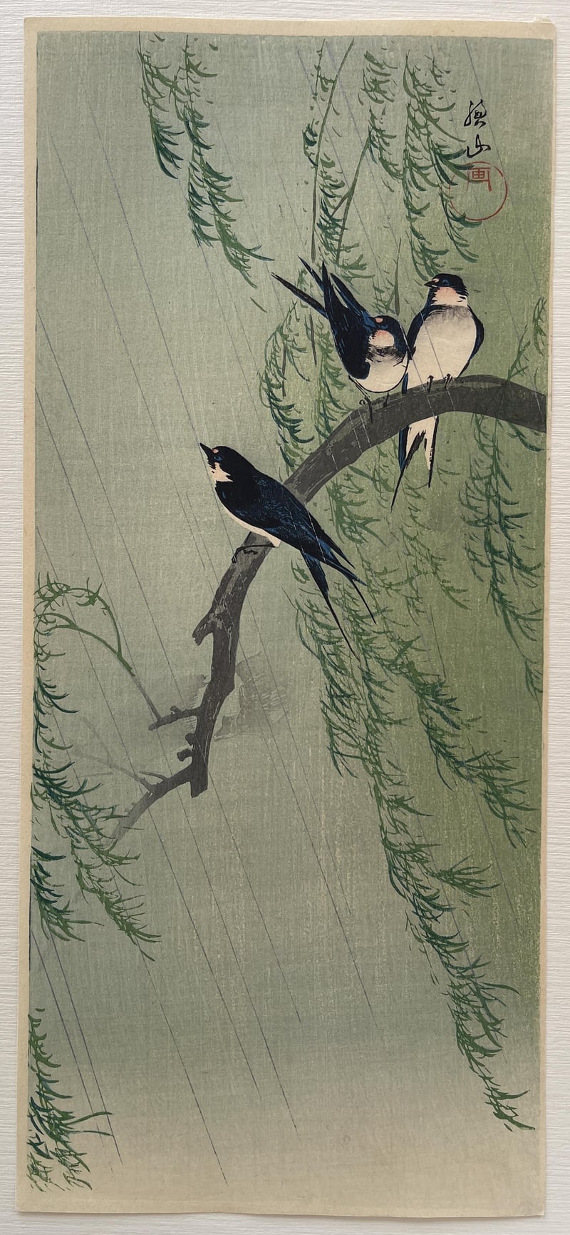 Barn Swallows and Willow by Ito Sozan