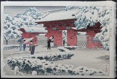Hongo Red Gate in Snow (Showa)