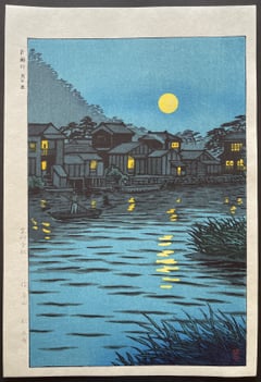 Rising Moon at Katase River