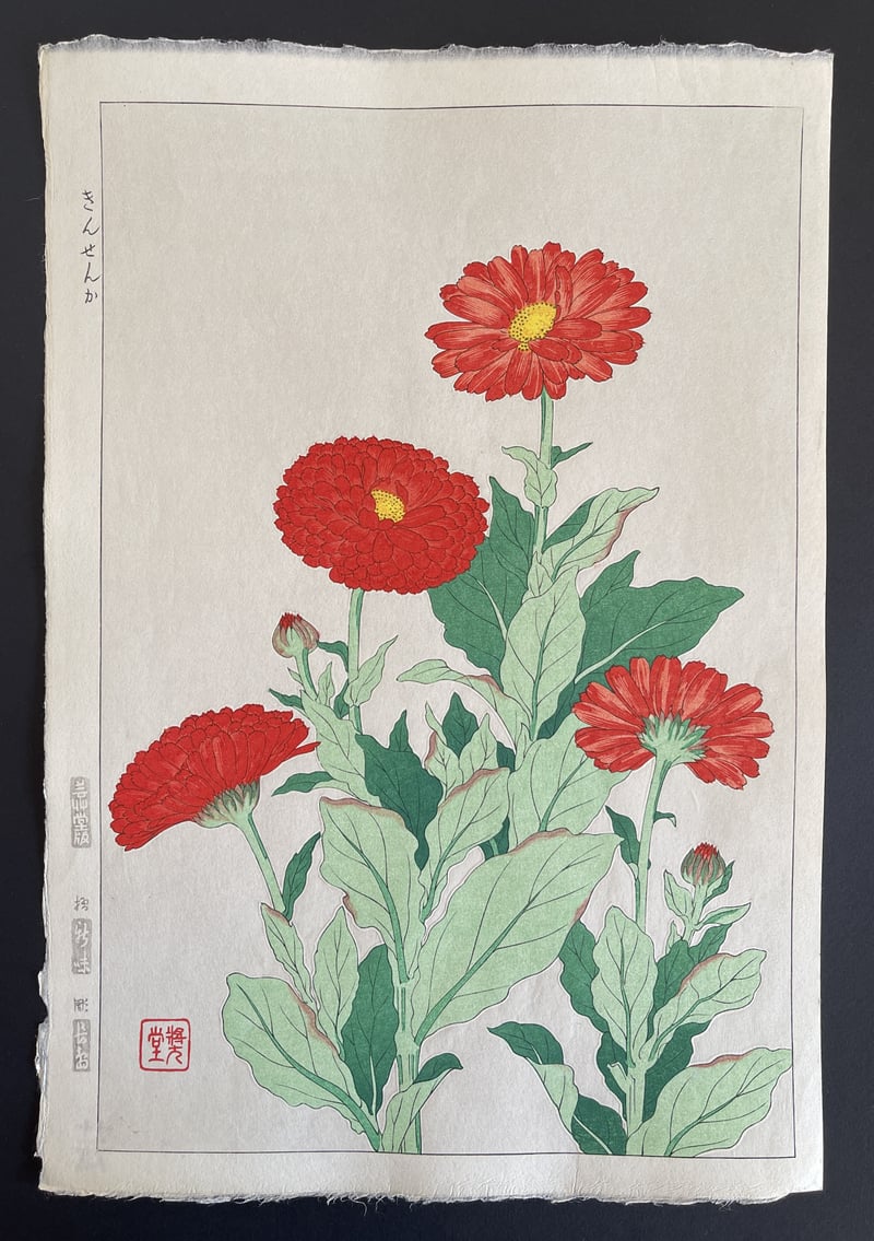 Common Marigold (Shinmi) by Kawarazaki Shodo