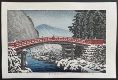 Snow at the Shin Bridge, Nikko