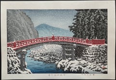 Snow at the Shin Bridge, Nikko