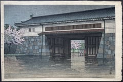 Spring Rain at Sakurada Gate (Showa)