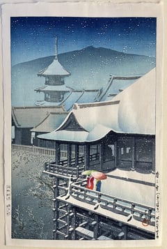 Spring Snow at Kiyomizu Temple in Kyoto (Seki)