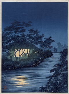 Fireflies on River Bank