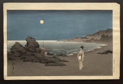 Woman on a Beach by Moonlight (Dark Version)