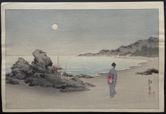 Woman on a Beach by Moonlight (Light Version)