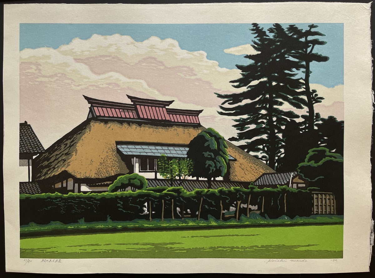 u*a様 花の風景画 印象派風 黒フレーム アートコアMAEDA Koichi Maeda — Japanese Woodblock Prints — Nipponprints