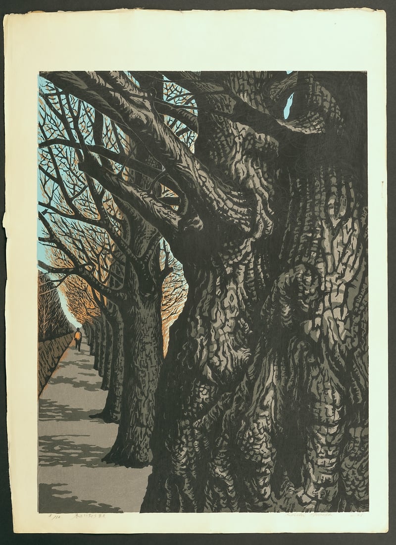 Ginkgo Tree Avenue in Winter by Koichi Maeda