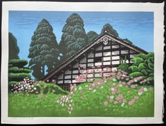 House with Blooming Cosmos