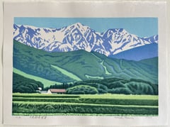 View of Shirouma Mountain Range