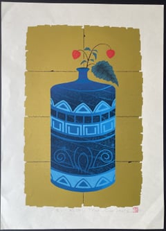 Blue Single Flower Vase