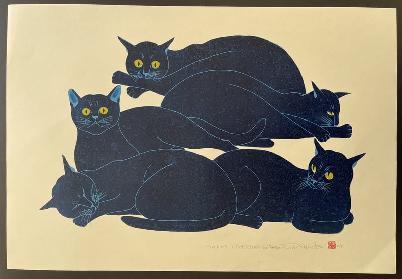 Cat Series (218) Blue by Nishida Tadashige