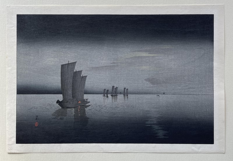 Fishing Boats by Ohara Koson