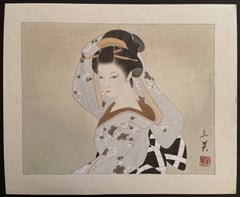 Young Woman with Sleeves (Gouache)