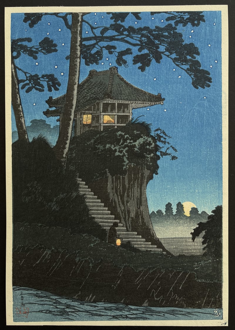 Moonrise at Tokumochi by Takahashi Shotei