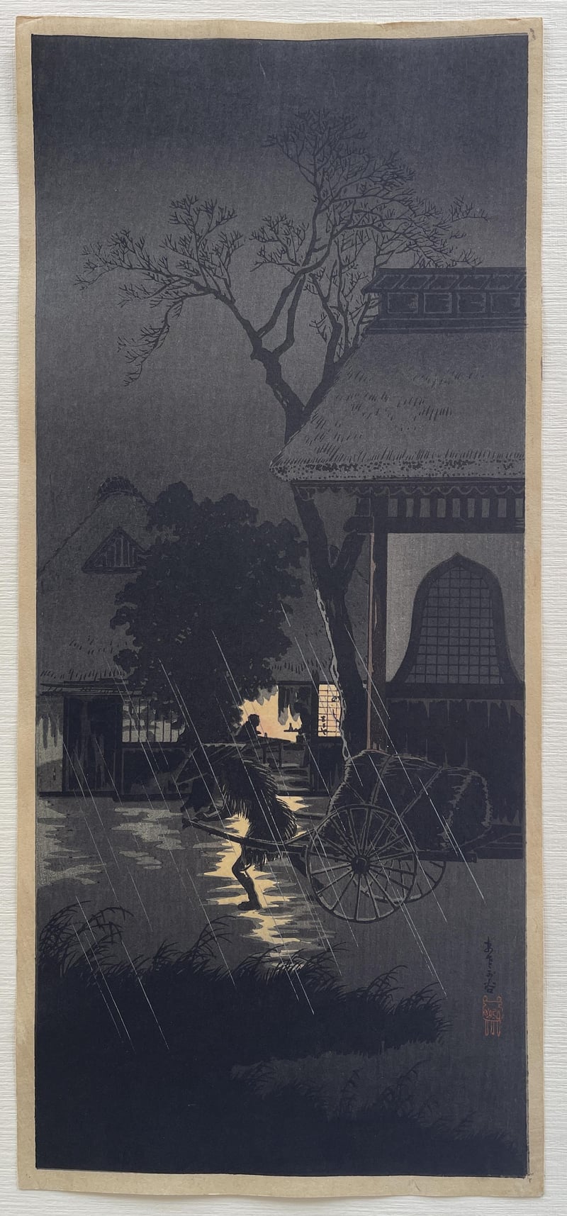 Night Rain at Asagaya by Takahashi Shotei