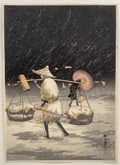 Peddler in the Snowy Night