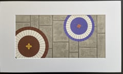 Crossing Umbrellas (Signed, Purple version)