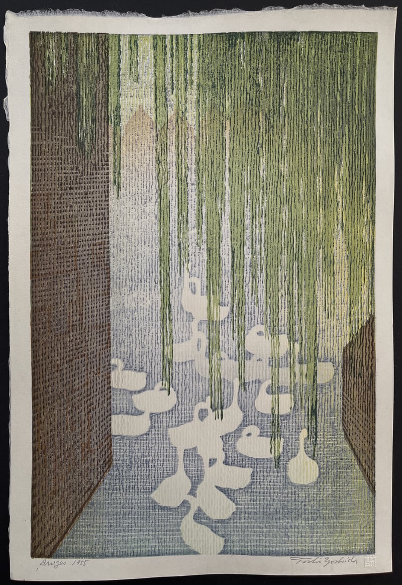 Bruges (Embossed) by Toshi Yoshida