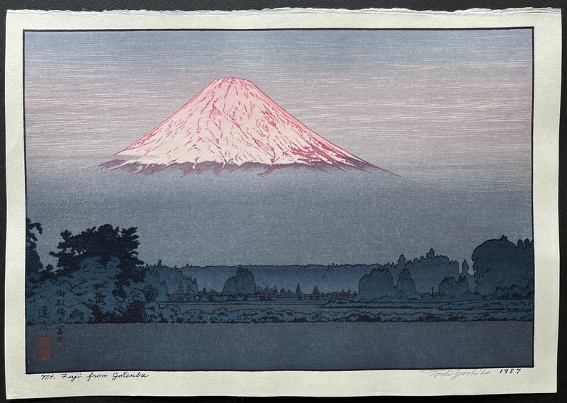 Mt.Fuji from Gotenba (Signed) by Toshi Yoshida