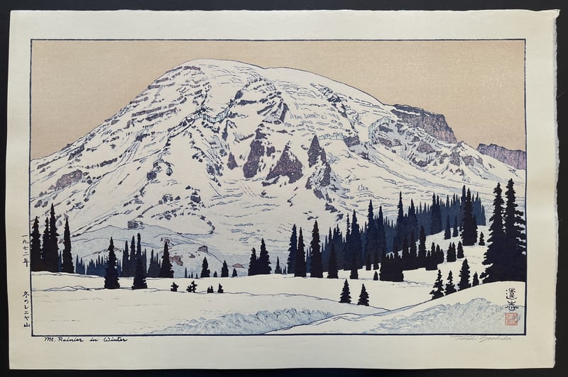 Mt. Ranier (Signed) by Toshi Yoshida