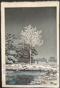 Snow on Sumida River