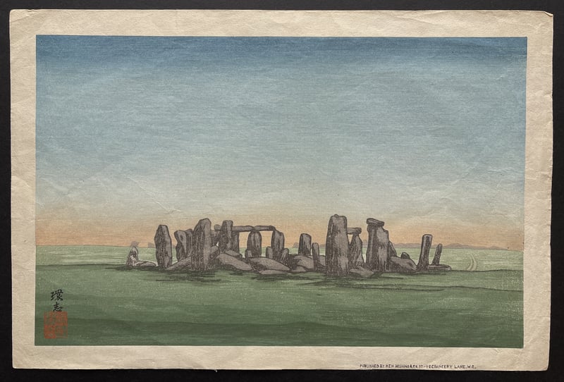 Stonehenge at Dawn by Yoshijiro Urushibara